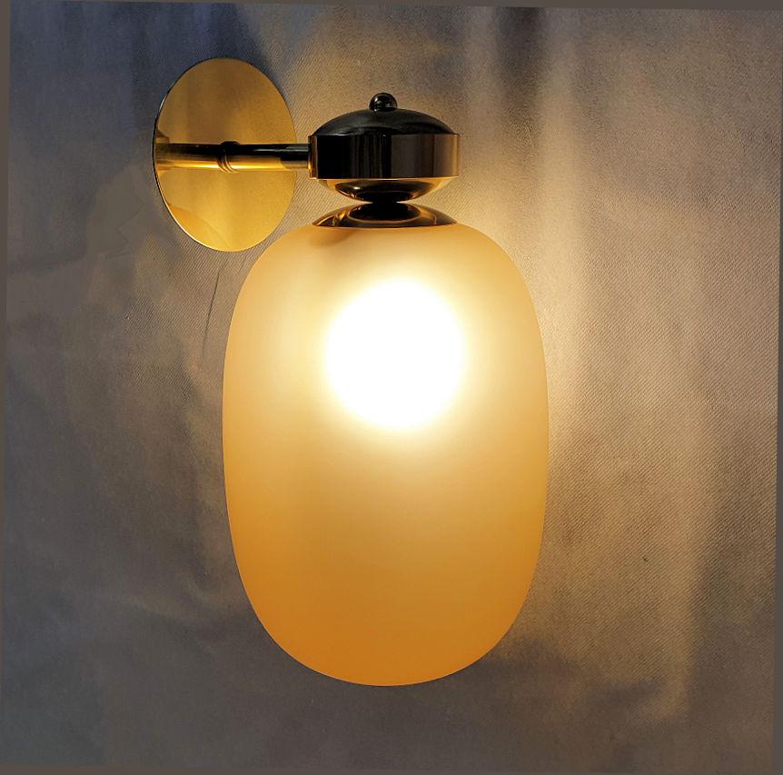 Paire d'appliques en ambre de Murano, Italie, années 1980 en vente 1