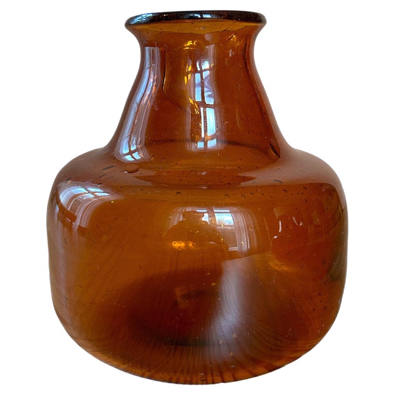Pair of Scandinavian Orange Vases Pair of Scandinavian Orange Vases