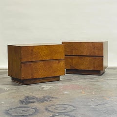 Pair of 'Amboine' Burl Wood Night Stands by Design Frères