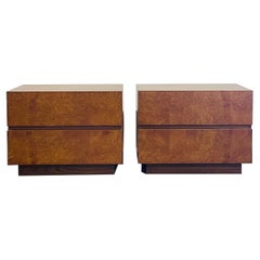 Pair of 'Amboine' Burl Wood Night Stands by Design Frères