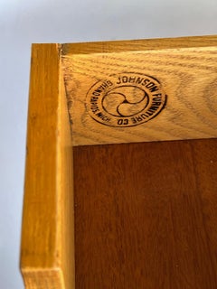 Pair of American 1950's Johnson Furniture Co. Mahogany Dressing Cabinets