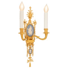 Pair of American 19th Century Louis XVI St. Sconces Signed Caldwell