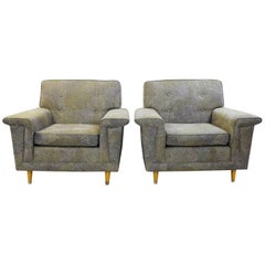 Pair of American Armchairs, Rowe - New Upholstery by Pierre Frey Collection