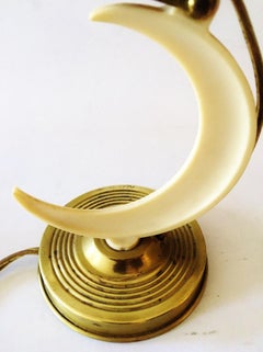 Pair of American Art Deco Brass & Bakelite Convertible Table/Wall Lamps by Chase