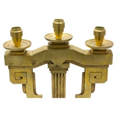 Pair of American Art Deco Bronze Candelabras