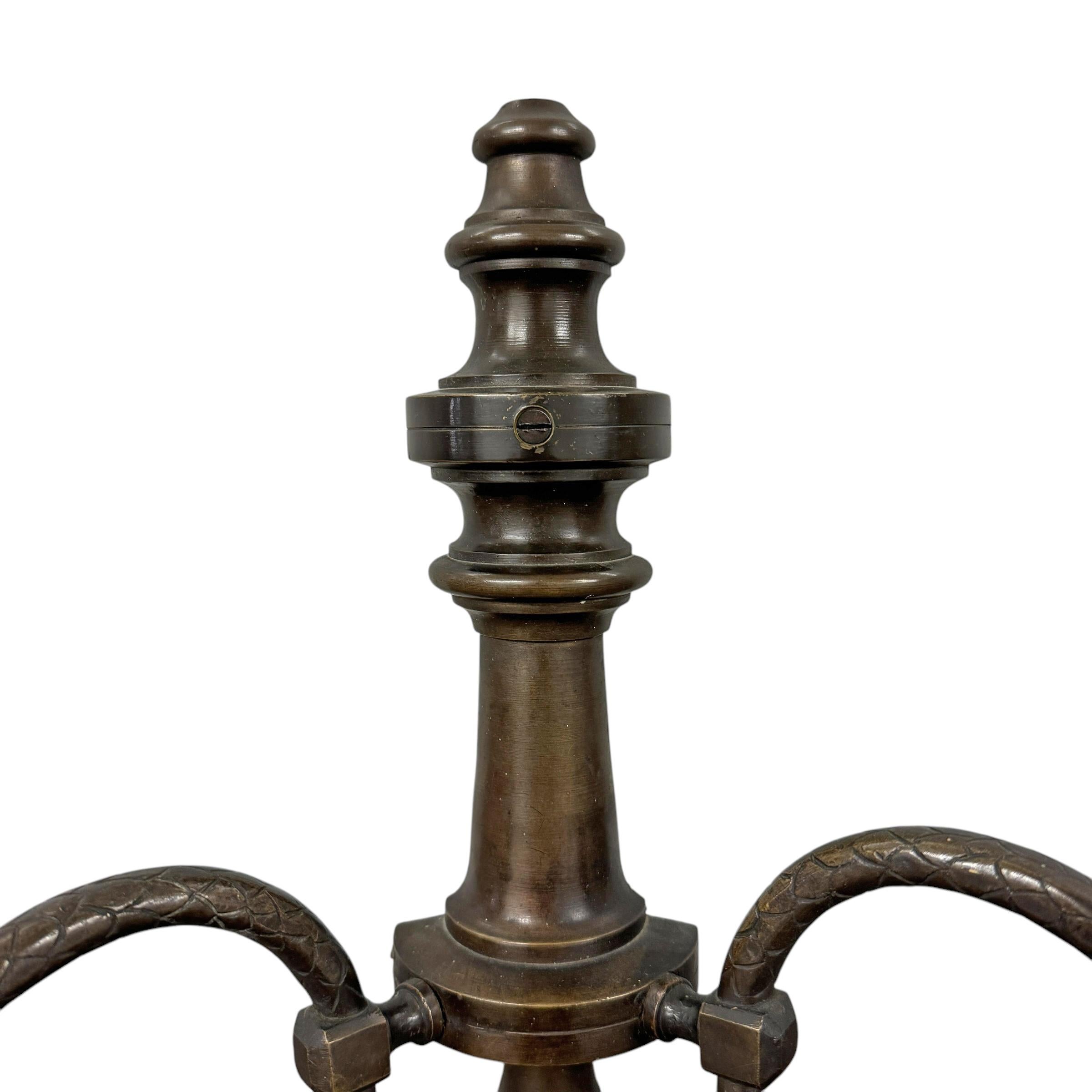 Bronzo Coppia di sconsigliere a serpente in bronzo Art Déco americano in vendita