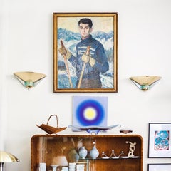 Pair of American Art Deco, Hollywood Regency Sconces, Acrylic, Metal, 1970s