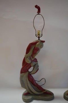 Pair of American Art Deco Lamps