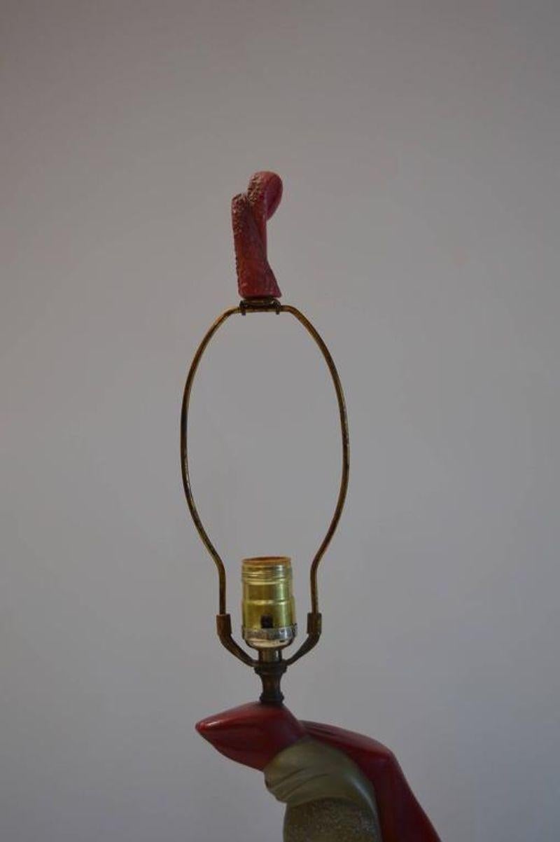 Wood Pair of American Art Deco Lamps For Sale