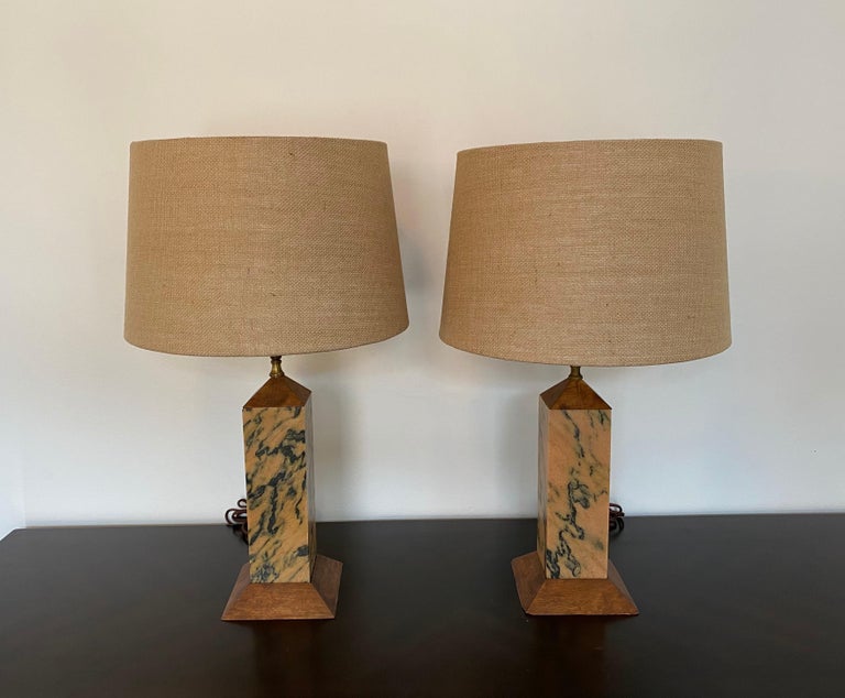 Pair of American Art Deco Mission 1920s Table Lamps For Sale 11