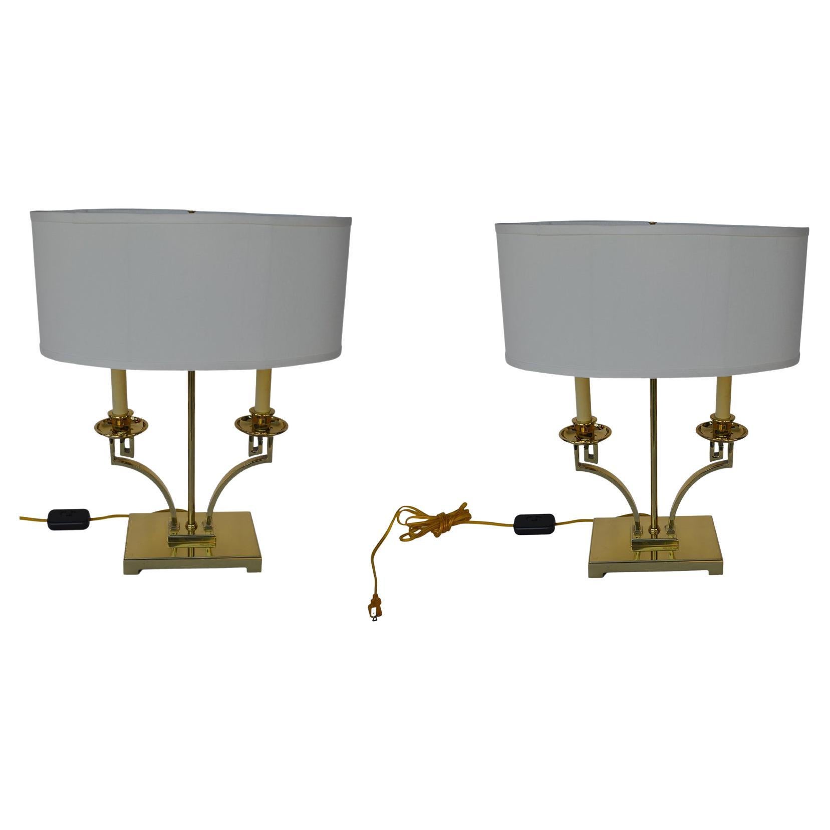 Pair of American Art Deco Table Lamps For Sale