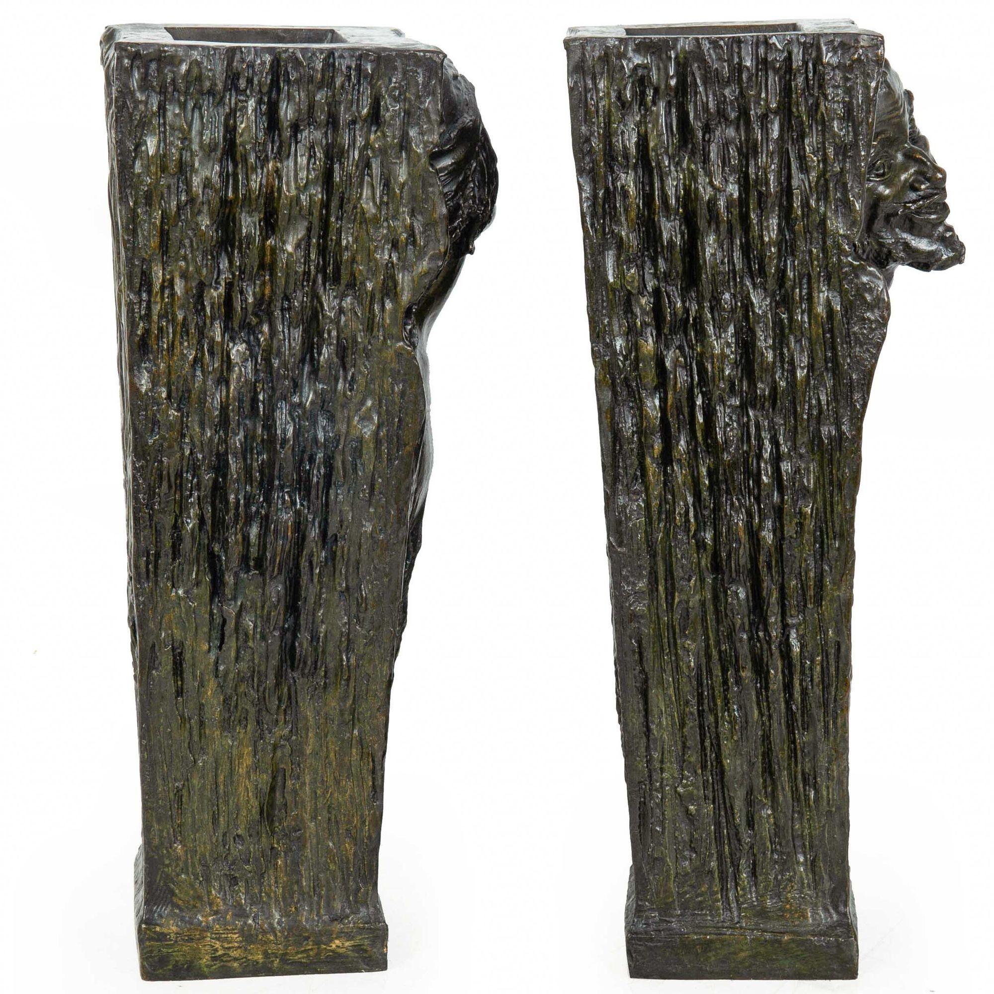 Pair of American Art Nouveau Vases 