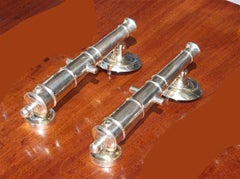 Pair of American Brass Cannon Door Knockers. Harvin, Baltimore. Circa 1900