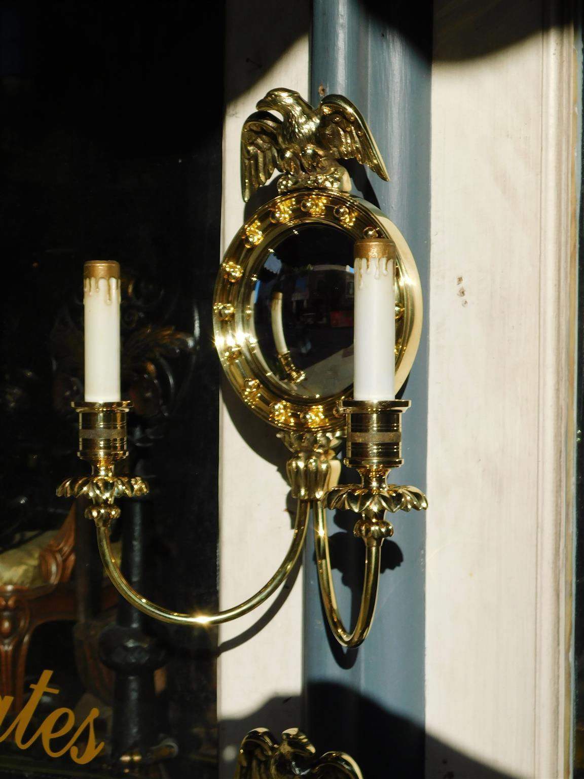 brass convex mirror