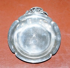 Coppia di piatti da biscotto in argento Sterling Webster Company, americani, anni '50 circa