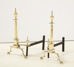 Pair of American Classical Style Andirons