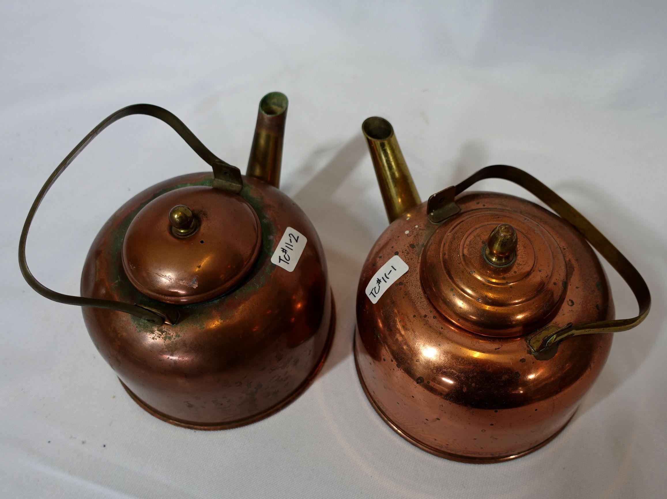 Pair of American Copper Tea Kettle, TC#11-1 & 2 For Sale 7