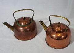 Pair of American Copper Tea Kettle, TC#11-1 & 2
