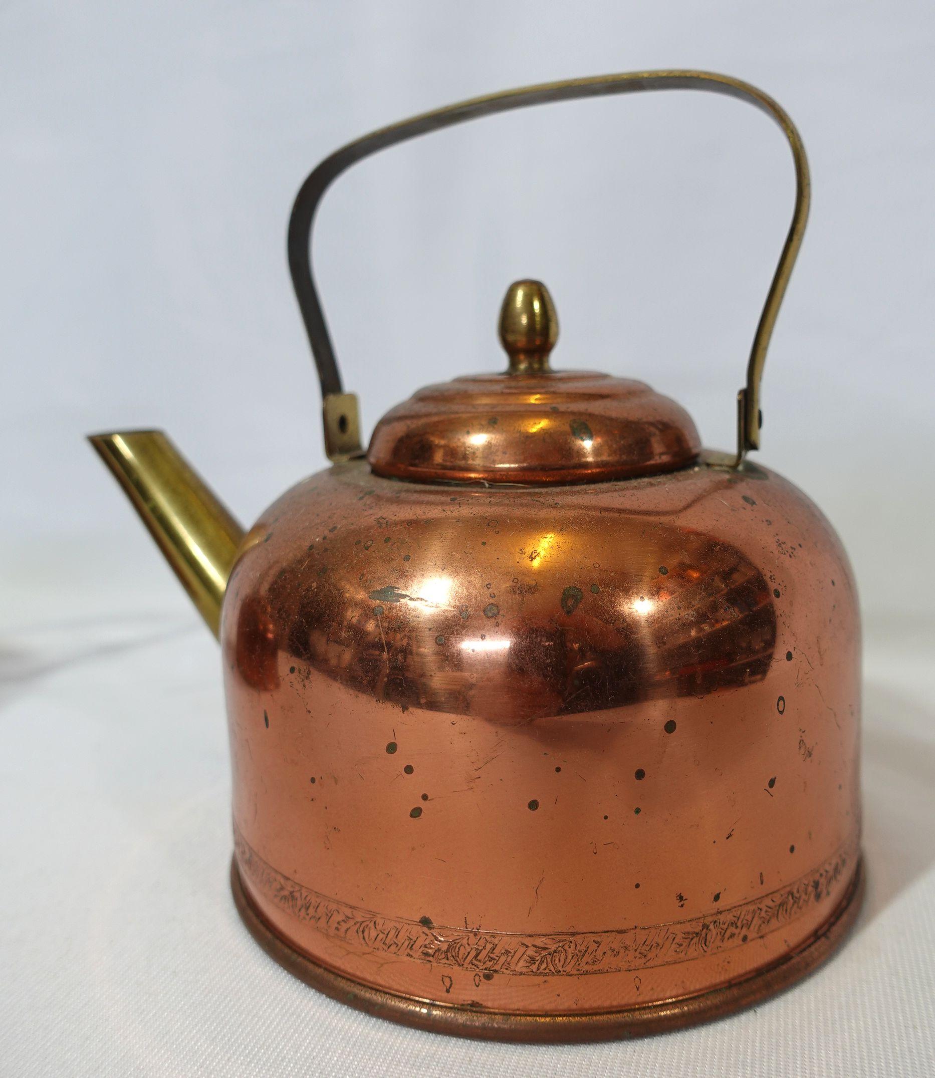 Hand-Crafted Pair of American Copper Tea Kettle, TC#11-1 & 2 For Sale