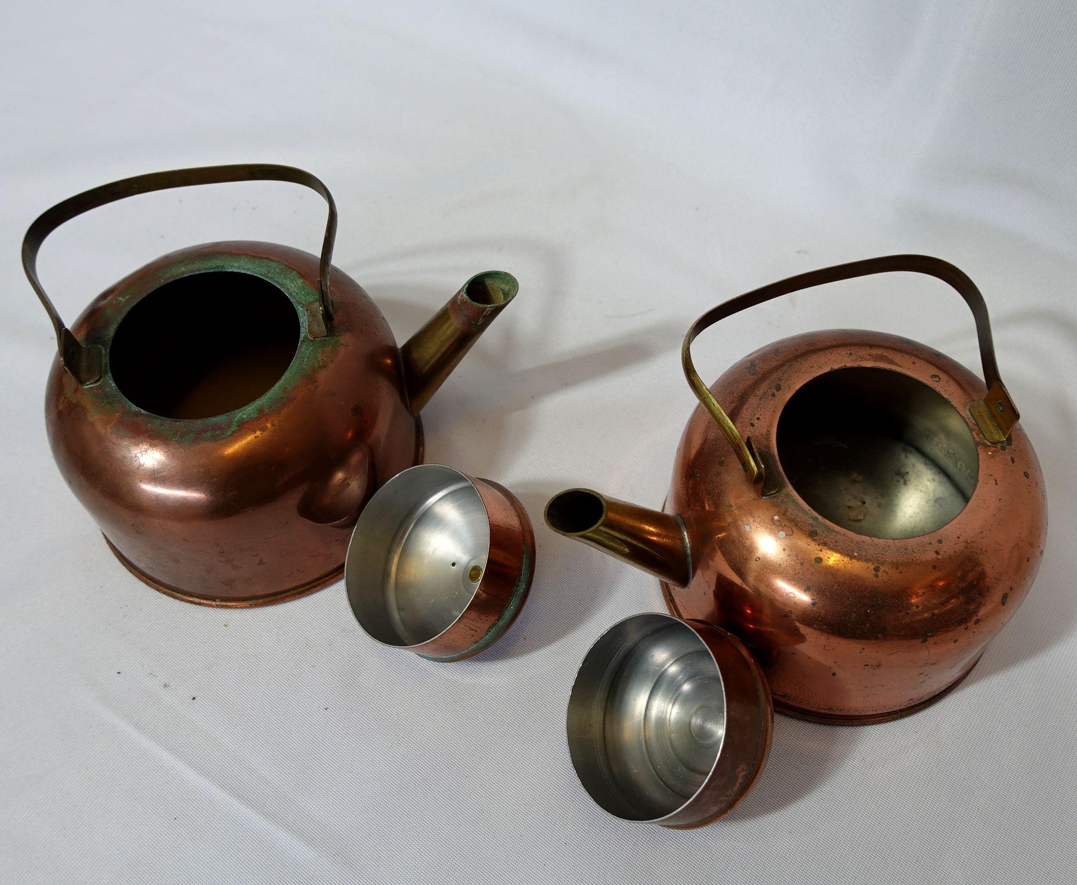 Pair of American Copper Tea Kettle, TC#11-1 & 2 For Sale 2