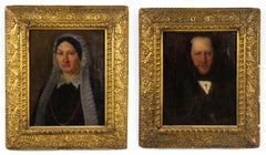 Pair of American Federal Male and Female Oil Painting Portraits