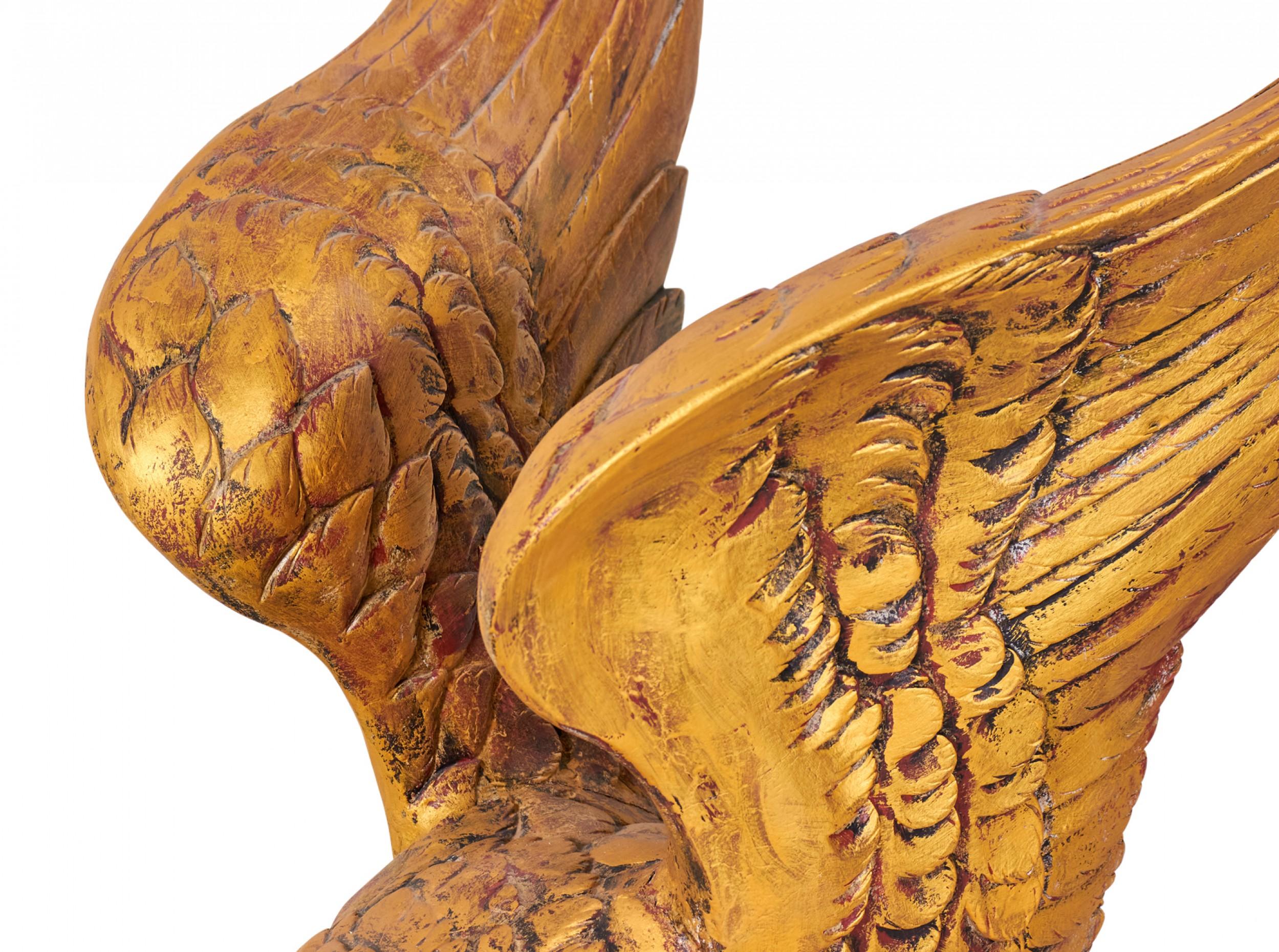 Paar geschnitzte Adler-Skulpturen aus Giltwood im amerikanischen Bundesstil im Angebot 5
