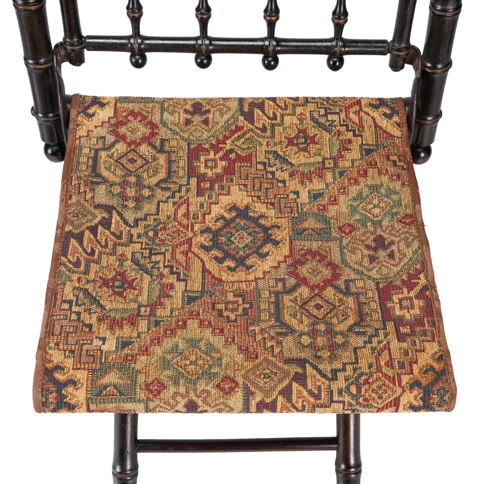 Paar amerikanische Klappbare Lagerstühle, um 1860-70 im Angebot 5