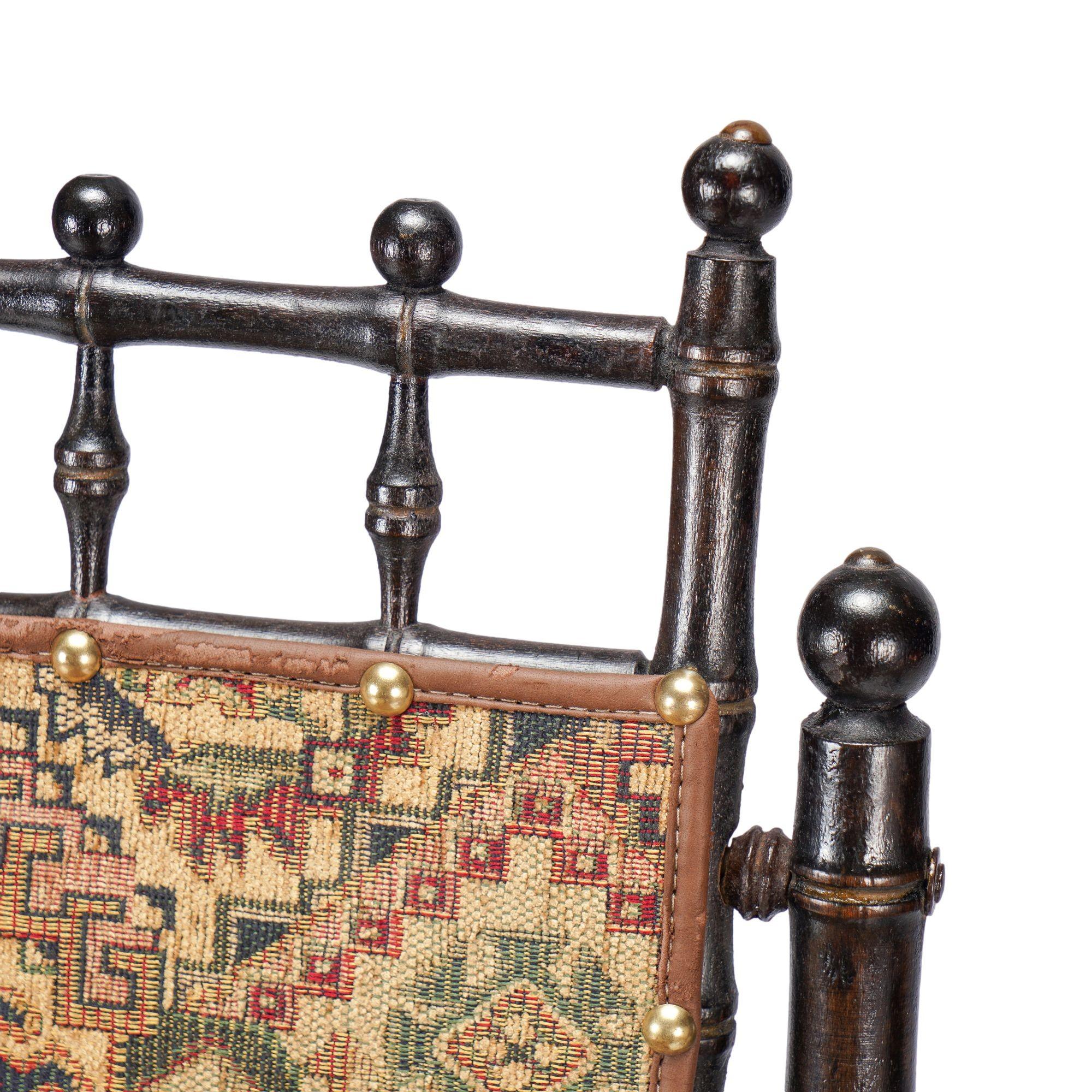 Paar amerikanische Klappbare Lagerstühle, um 1860-70 im Angebot 3