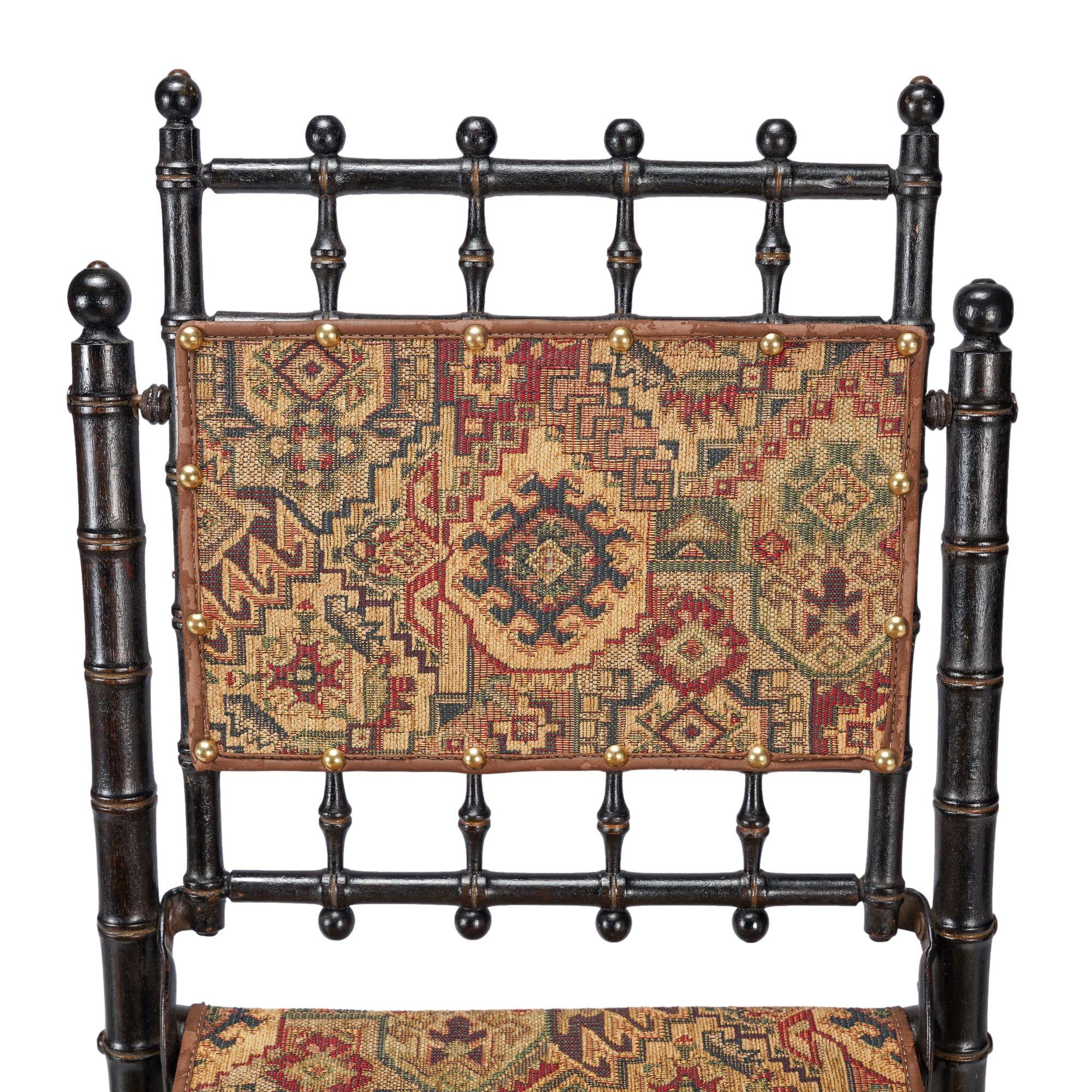 Paar amerikanische Klappbare Lagerstühle, um 1860-70 im Angebot 4