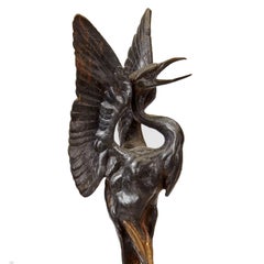 Pair of American Gilt D'ore Gold & Patinated Dark Bronze Candelabras