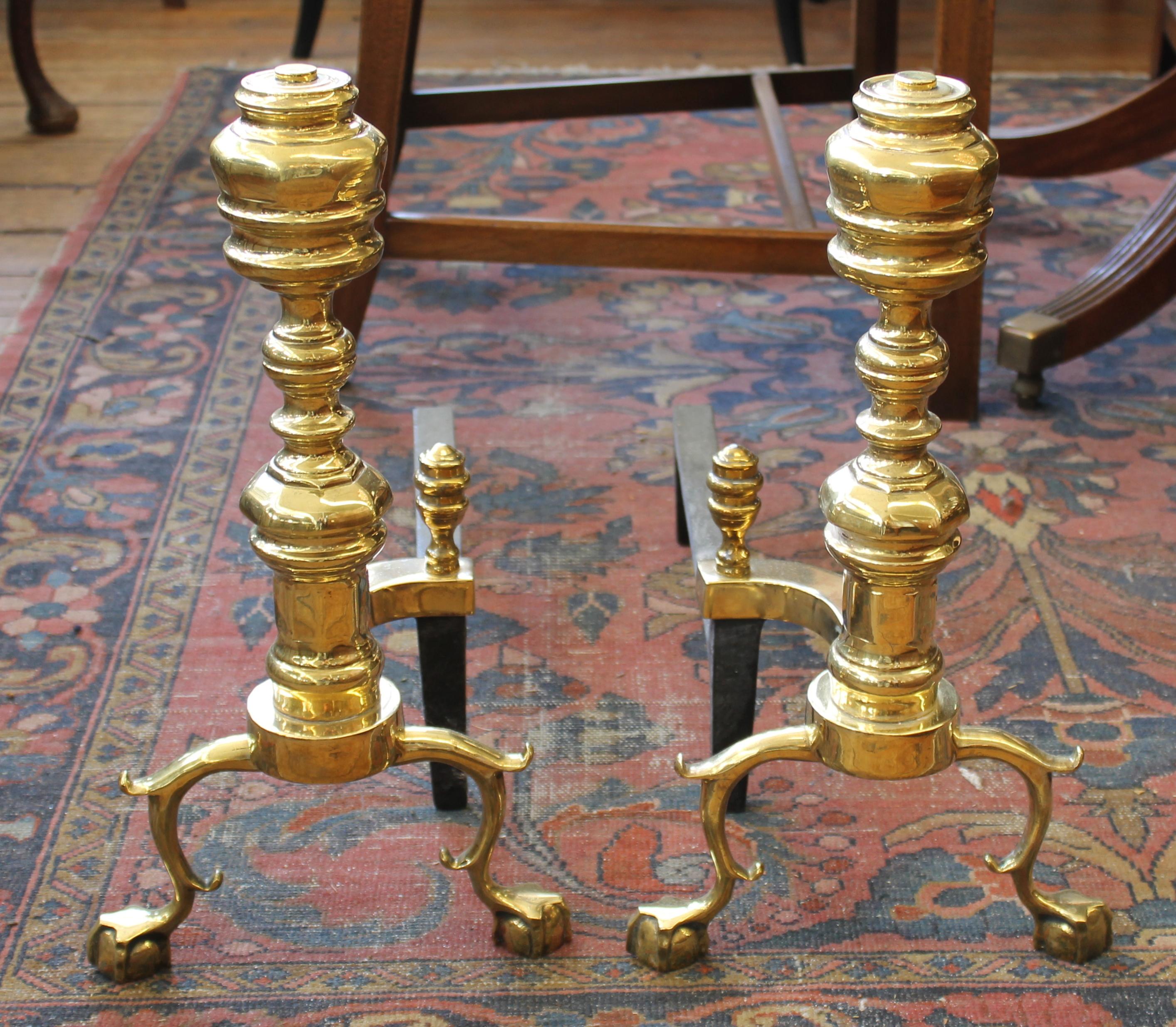 Pair of America's finest quality Harvin solid cast brass 