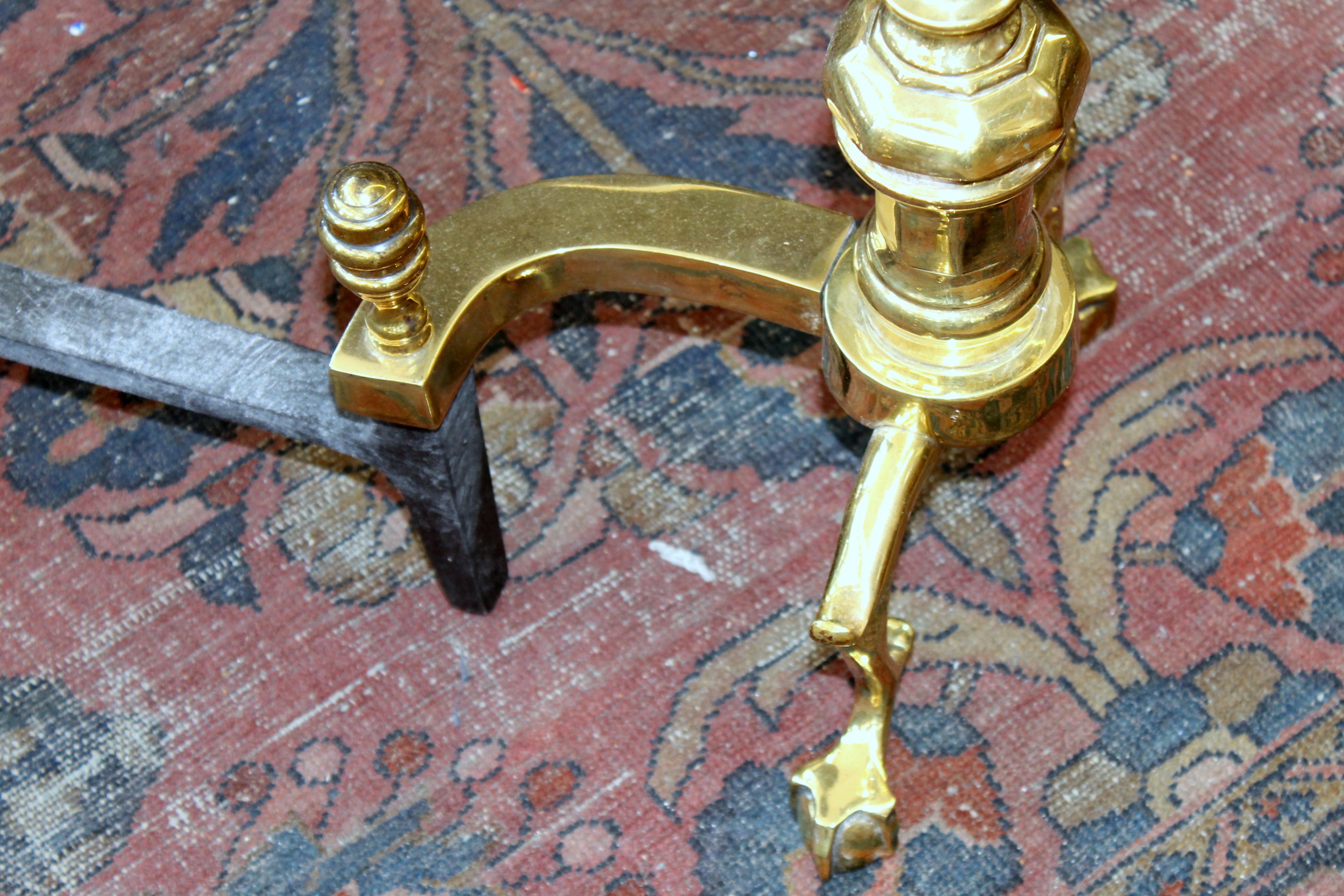 Pair of American Harvin Solid Cast Brass Old Reprod. 