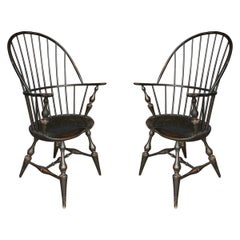 Pair of American Hoopback Windsor Chairs