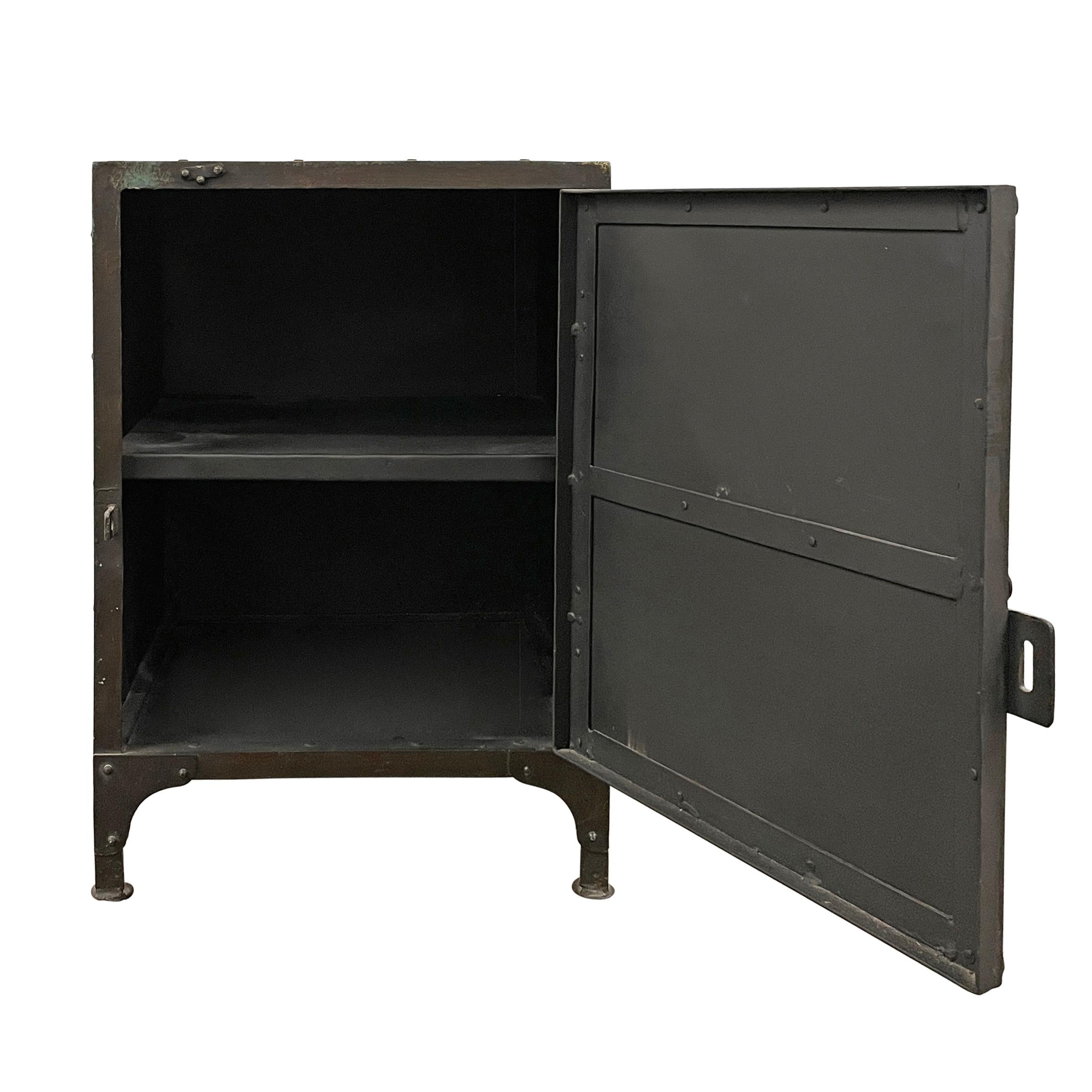20th Century Pair of American Industrial Steel Cabinets
