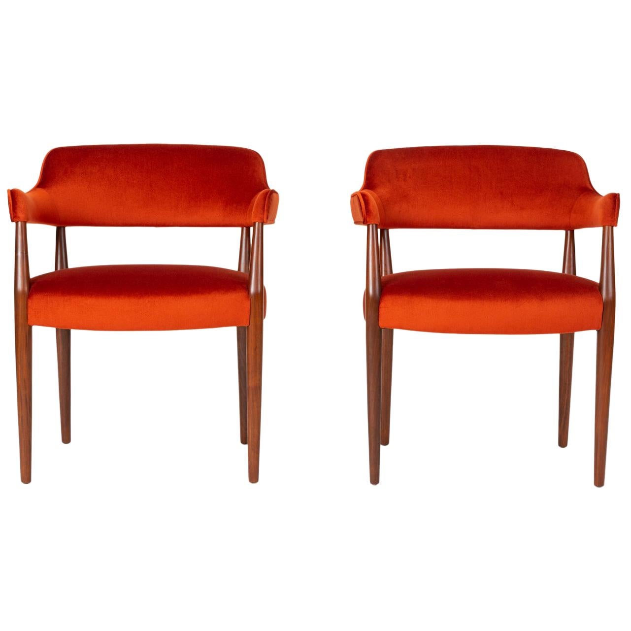 Pair of American-Made Armchairs by J.G. Furniture Company