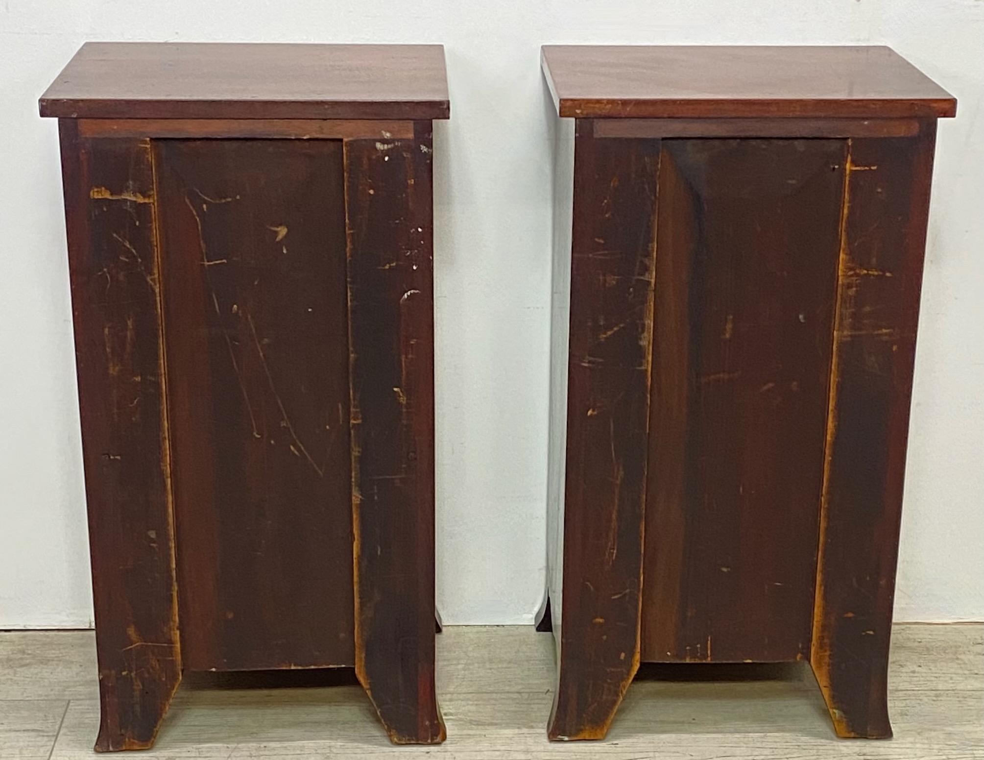 Pair of American Mahogany Bedside Cabinets Chests, 19th Century 2