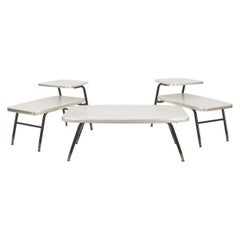 Pair of American Mid-Century Faux Wood Side Tables