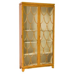 Pair of American Mid-Century Gold Gilt Display Cabinet