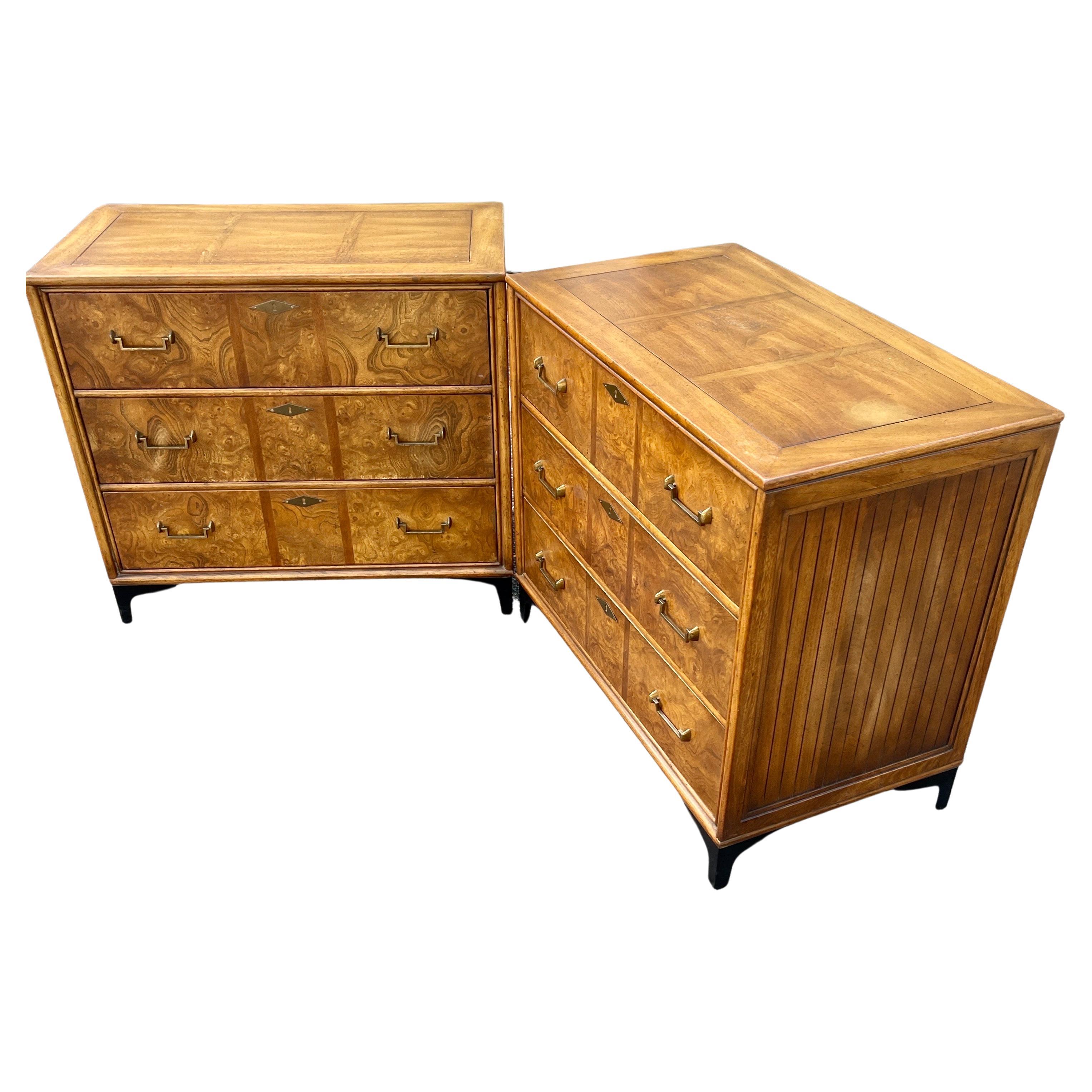 Mid-Century Modern Pair of American Mid-Century Mastercraft Chests of Drawers