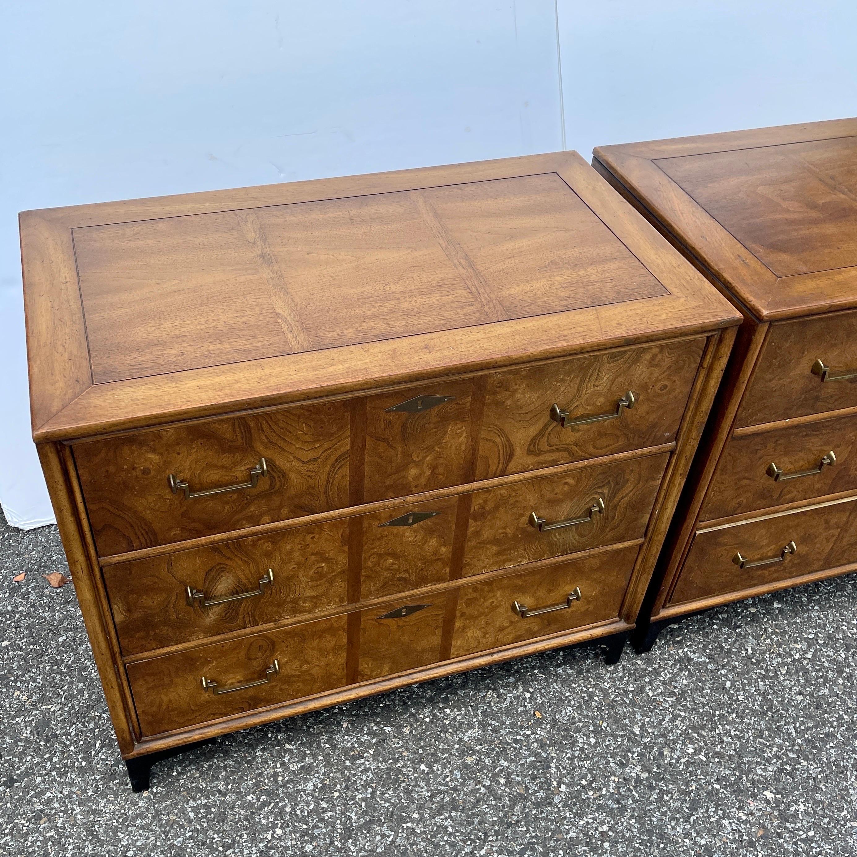 Pair of American Mid-Century Mastercraft Chests of Drawers In Good Condition In Haddonfield, NJ
