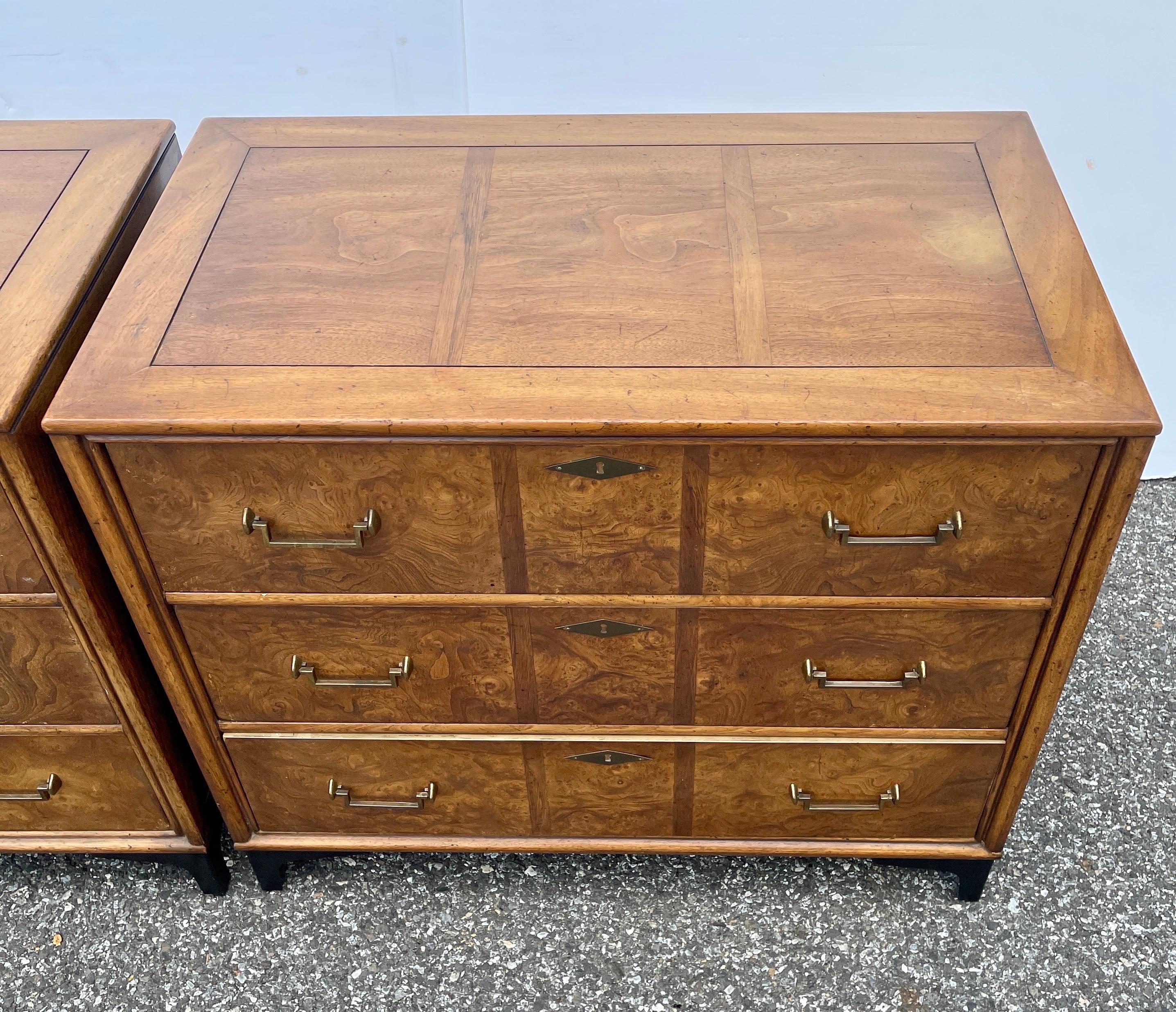 20th Century Pair of American Mid-Century Mastercraft Chests of Drawers