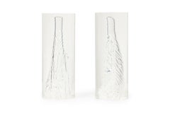 Pair of American Mid-Century Modern Acrylic Lucite Cylindrical Sculptures