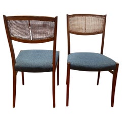 Pair of American Mid century Modern Walnut Desk/Dining Chairs