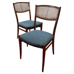 Pair of American Mid century Modern Walnut Desk/Dining Chairs