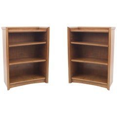 Vintage Pair of American Mid-Century Maple Bookcases