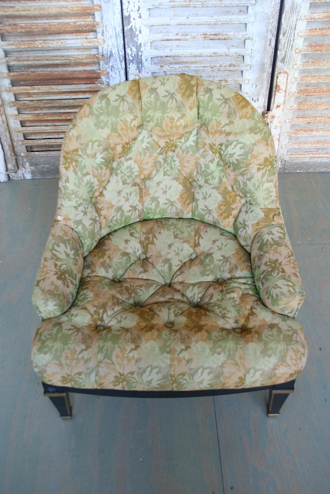 Fabric Pair of American Midcentury Chairs