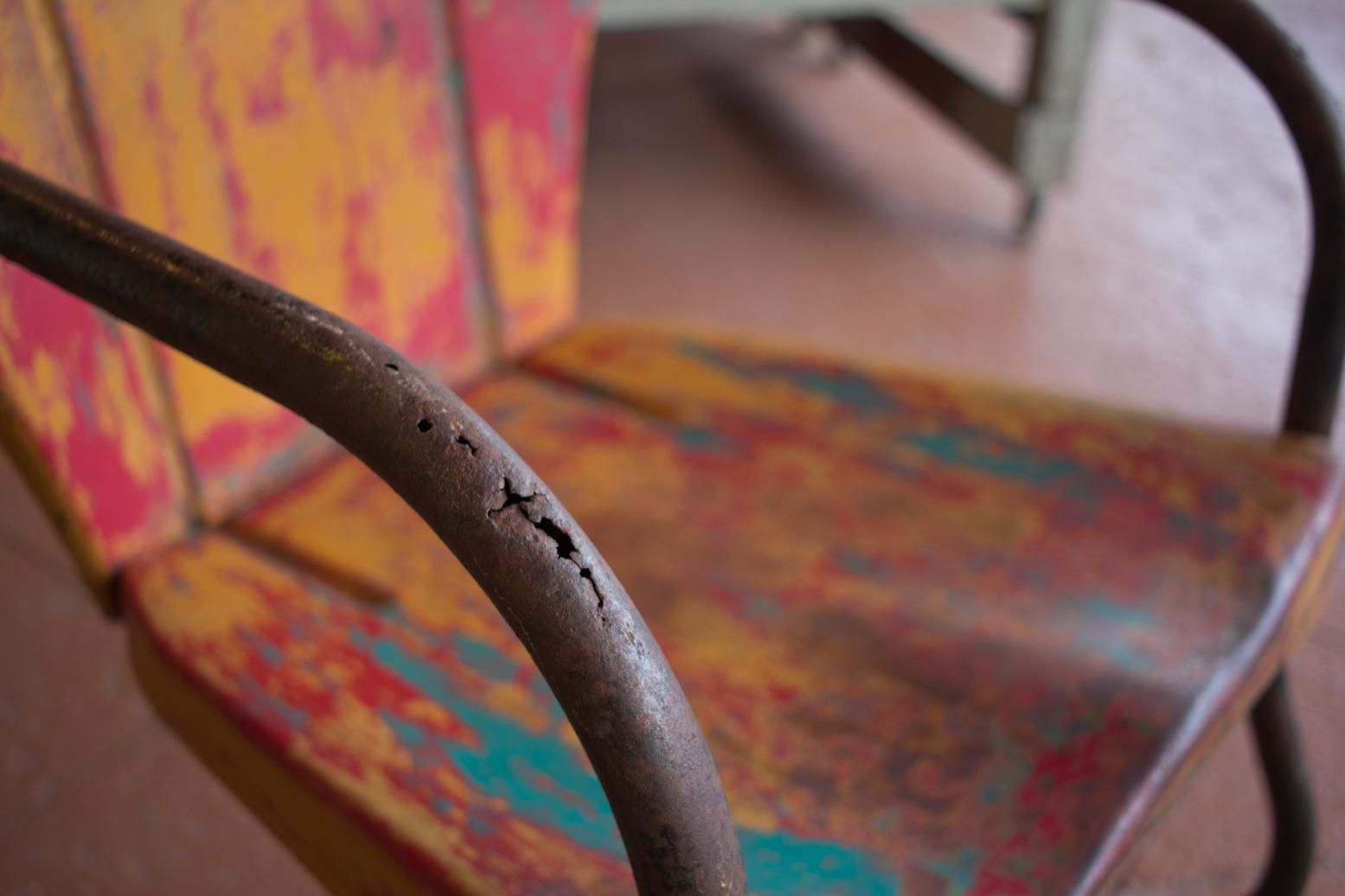 Pair of American Midcentury Iconic Metal Porch Chairs 4