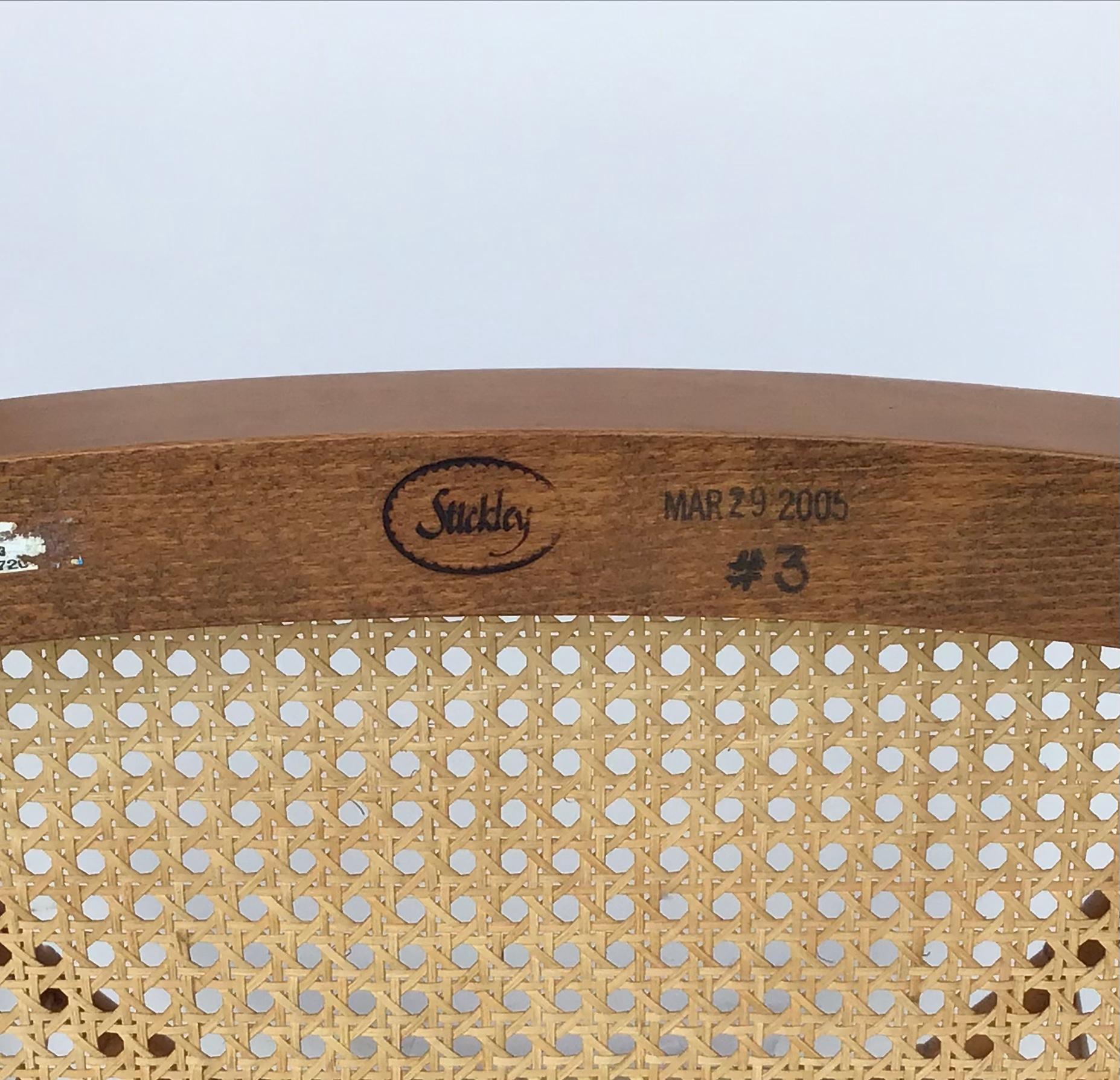 Paire de chaises tubulaires américaines en faux bambou de style mi-siècle en vente 2
