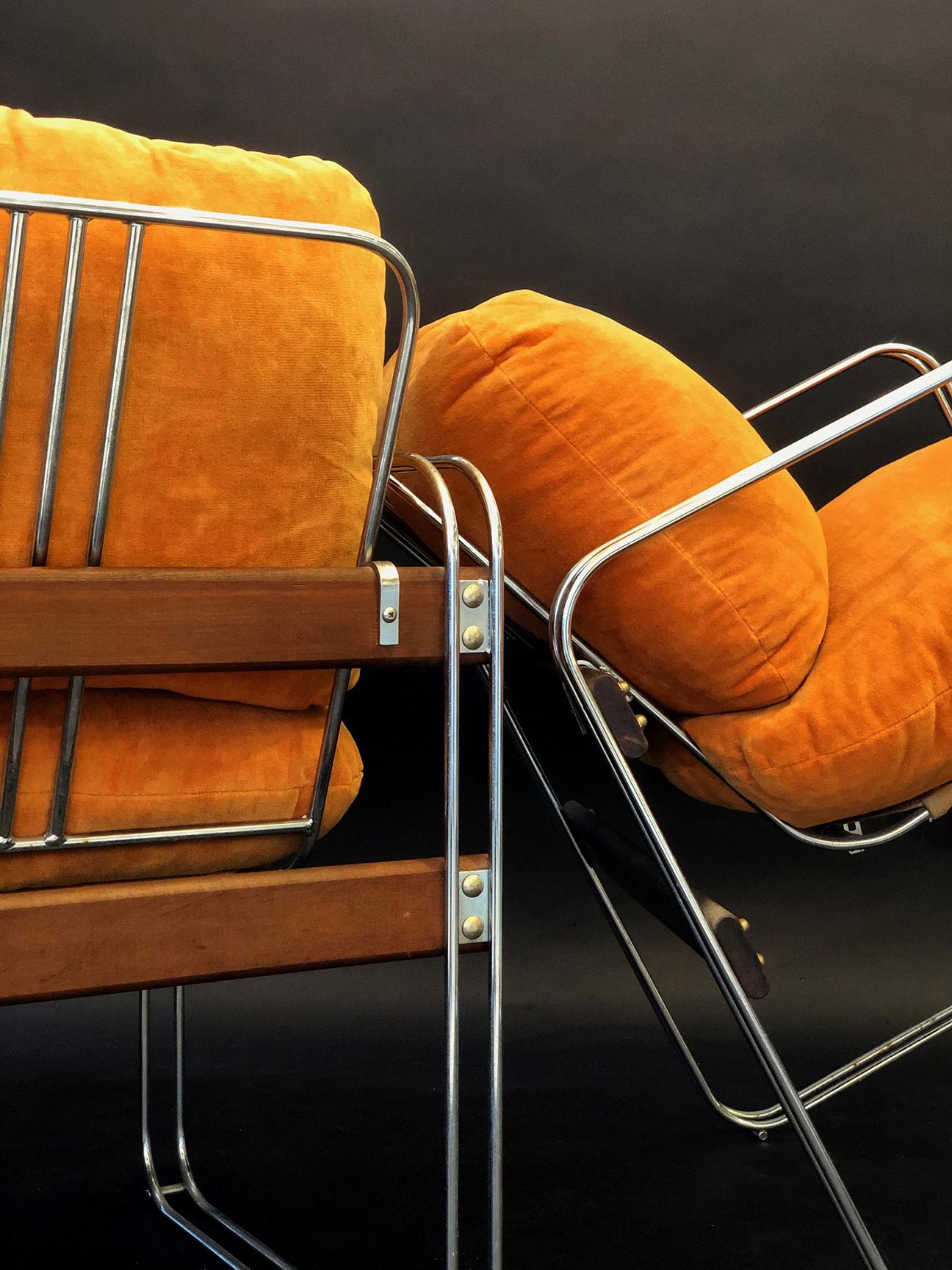 Upholstery Pair of American Modern 