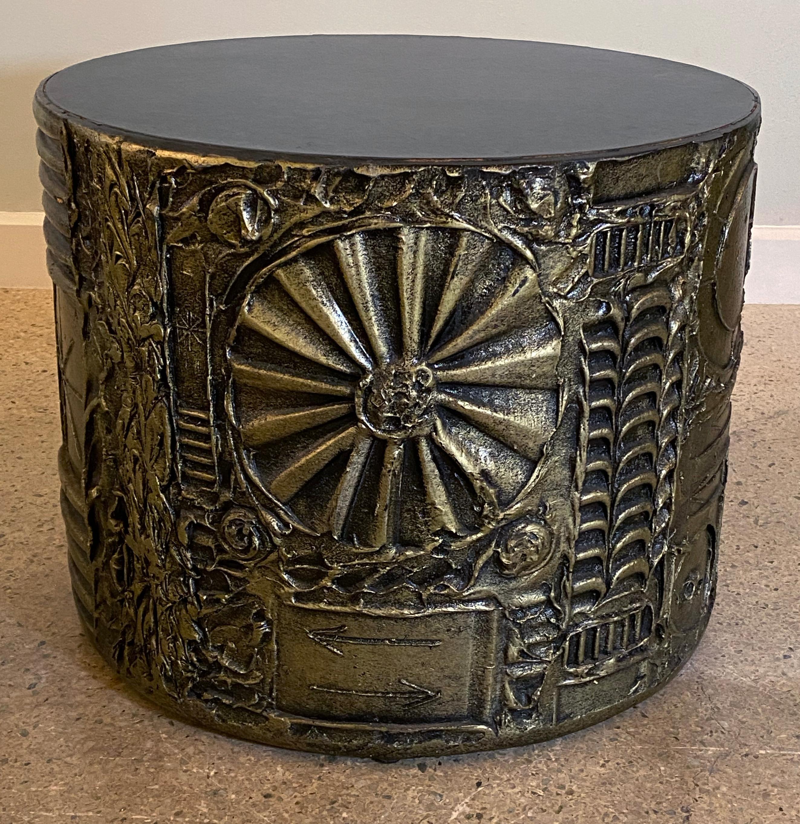 Mid-20th Century Pair of American Modern Drum Side Tables, Adrian Pearsall